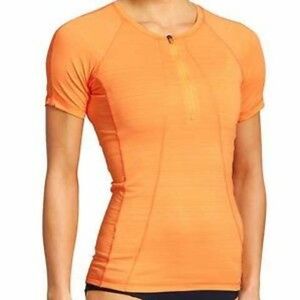 Athleta Pacifica UPF 2 Tee Tangerine Rash Guard